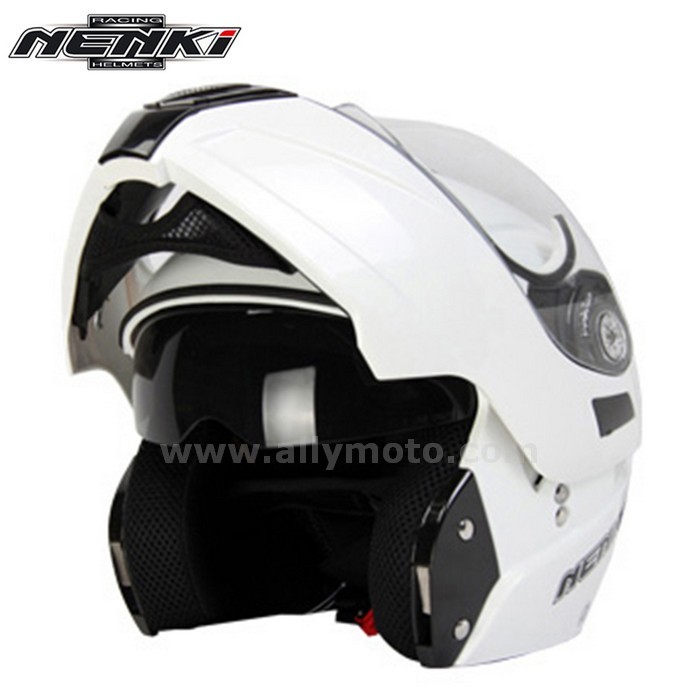 129 Nenki Full Face Helmet Modular Flip Up Street Motorbike Racing Rding Dual Visor Sun Shield Lens@5